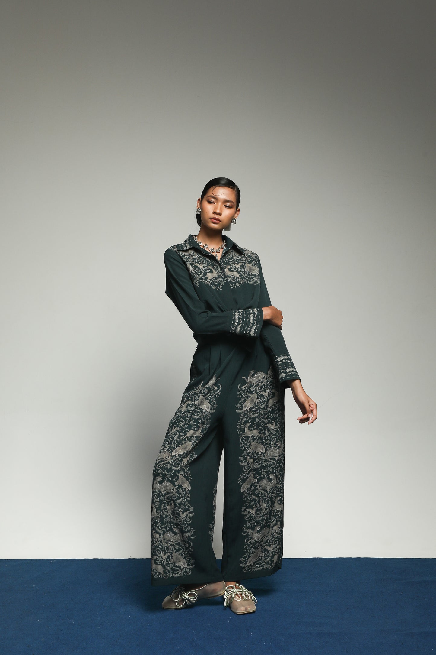 TROPIPELAGO - JUNGLE REGULAR PANTS EMERALD