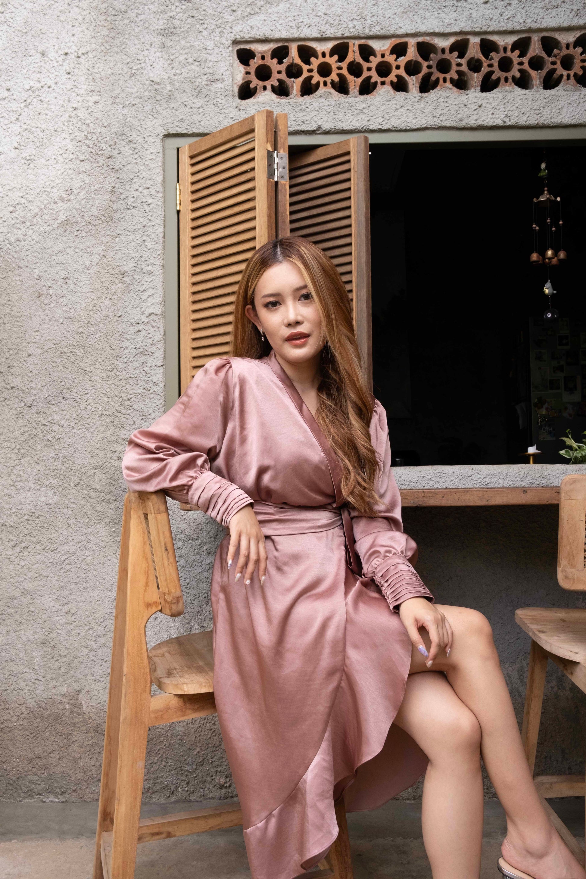 satin kimono wrap dress Teal Satin Kimono Sleeve Maxi Dress - All Dresses