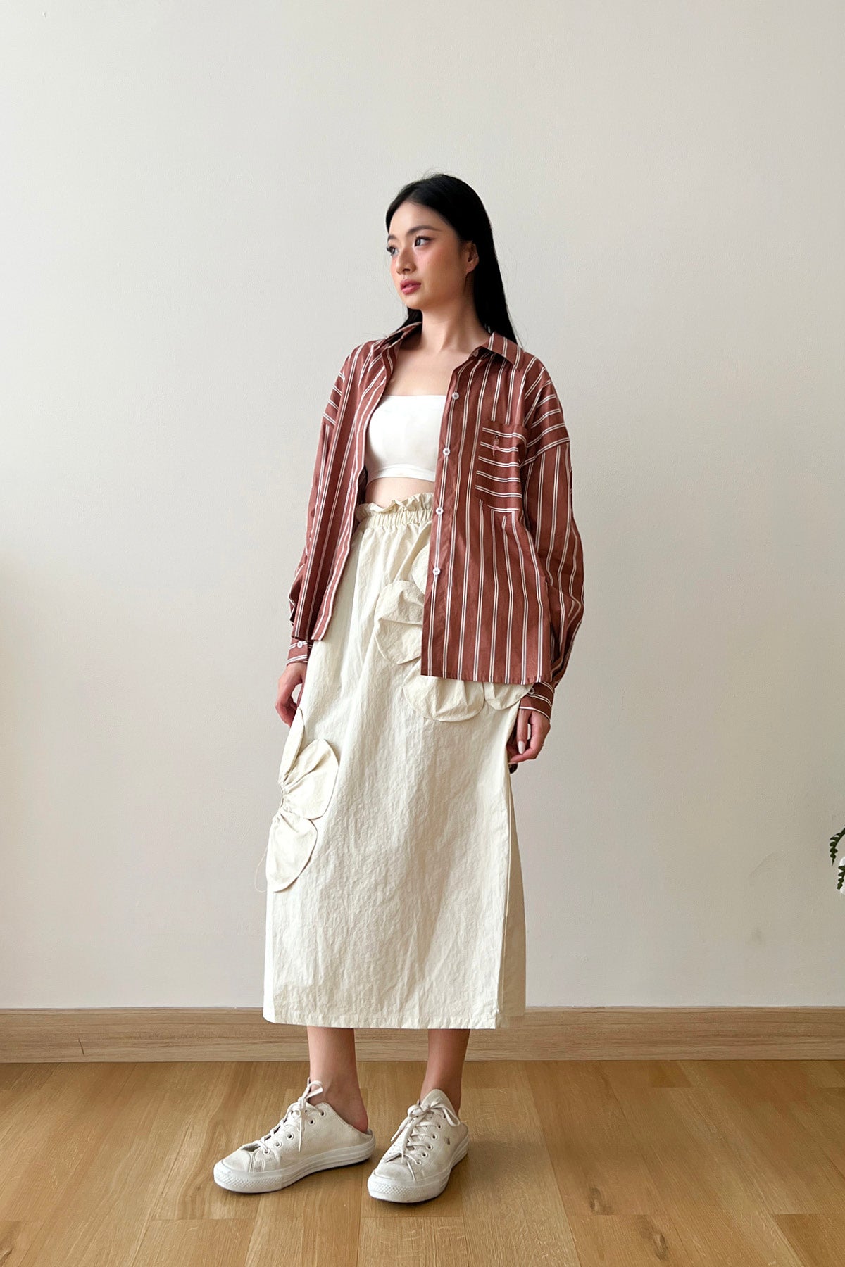 League Shirt Brown White