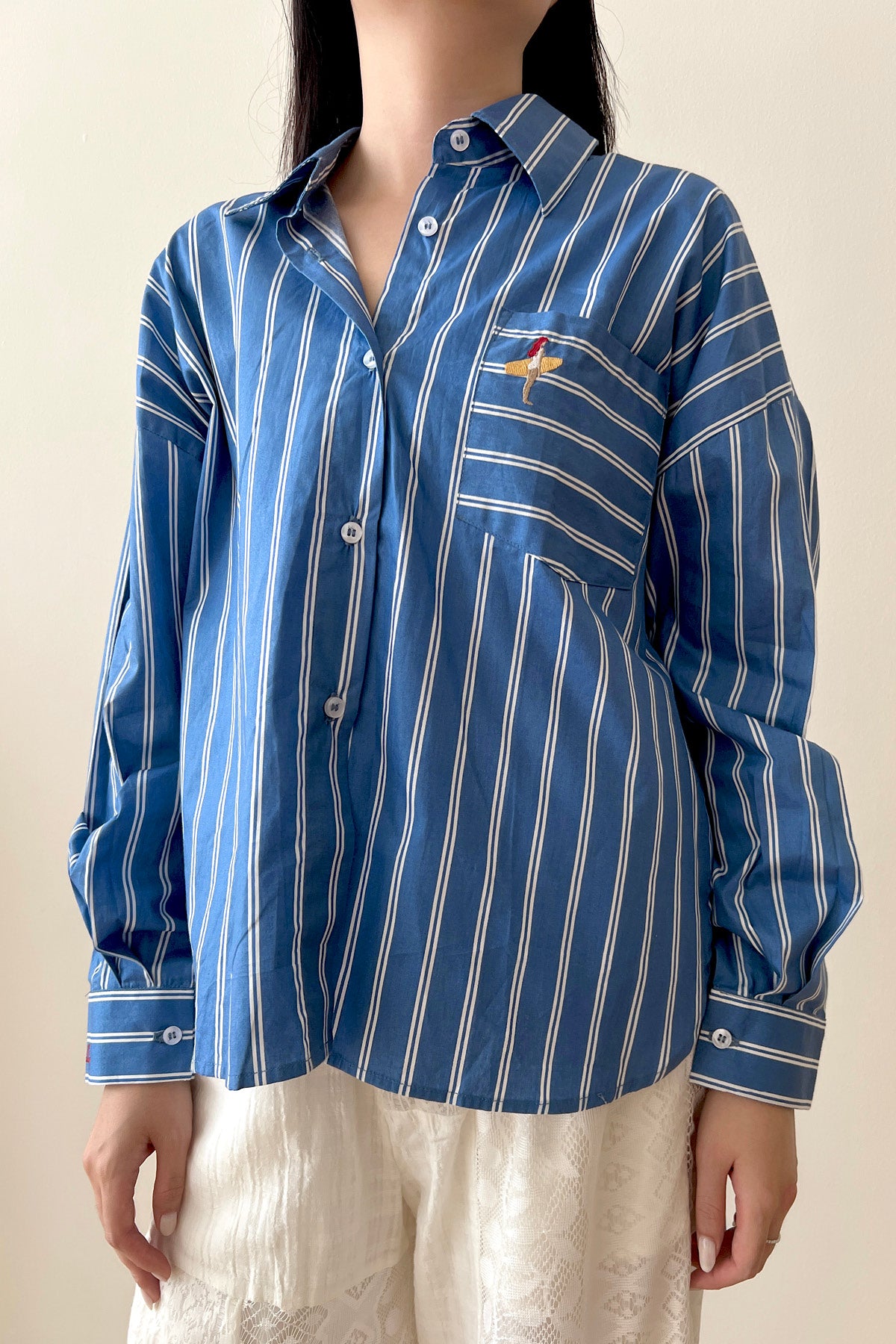 League Shirt Blue White