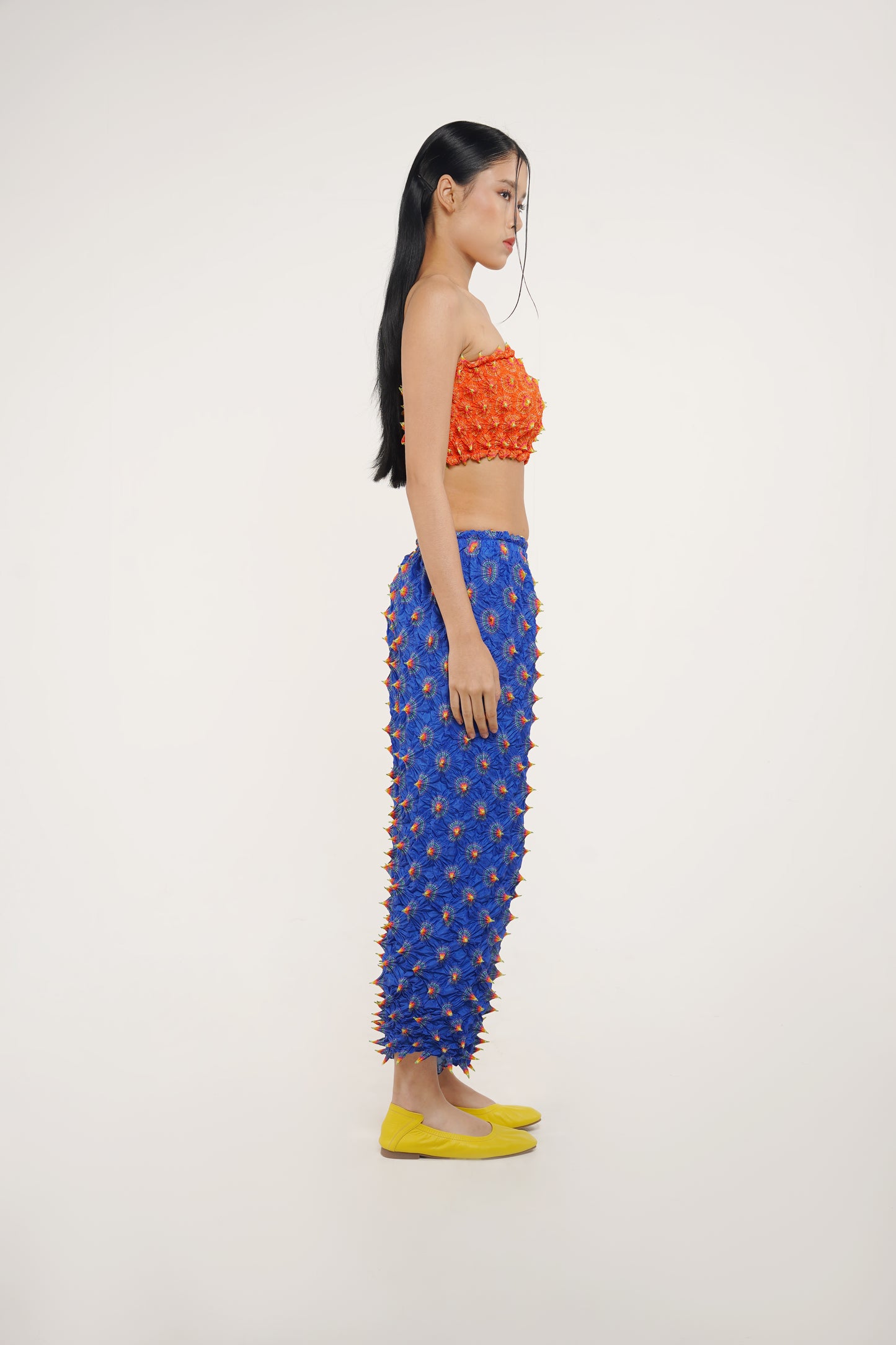 FUGU SPACED PANTS BLUE (PRE-ORDER)