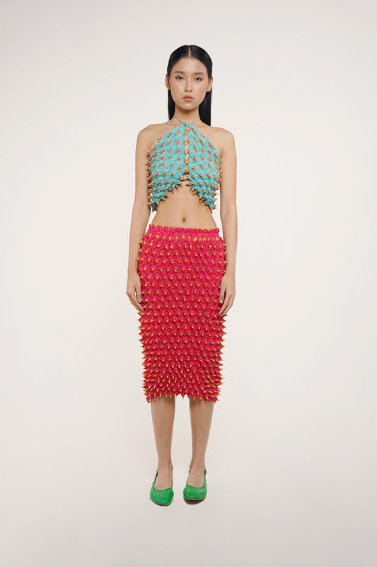 FUGU LONG SKIRT MAGENTA (PRE-ORDER)