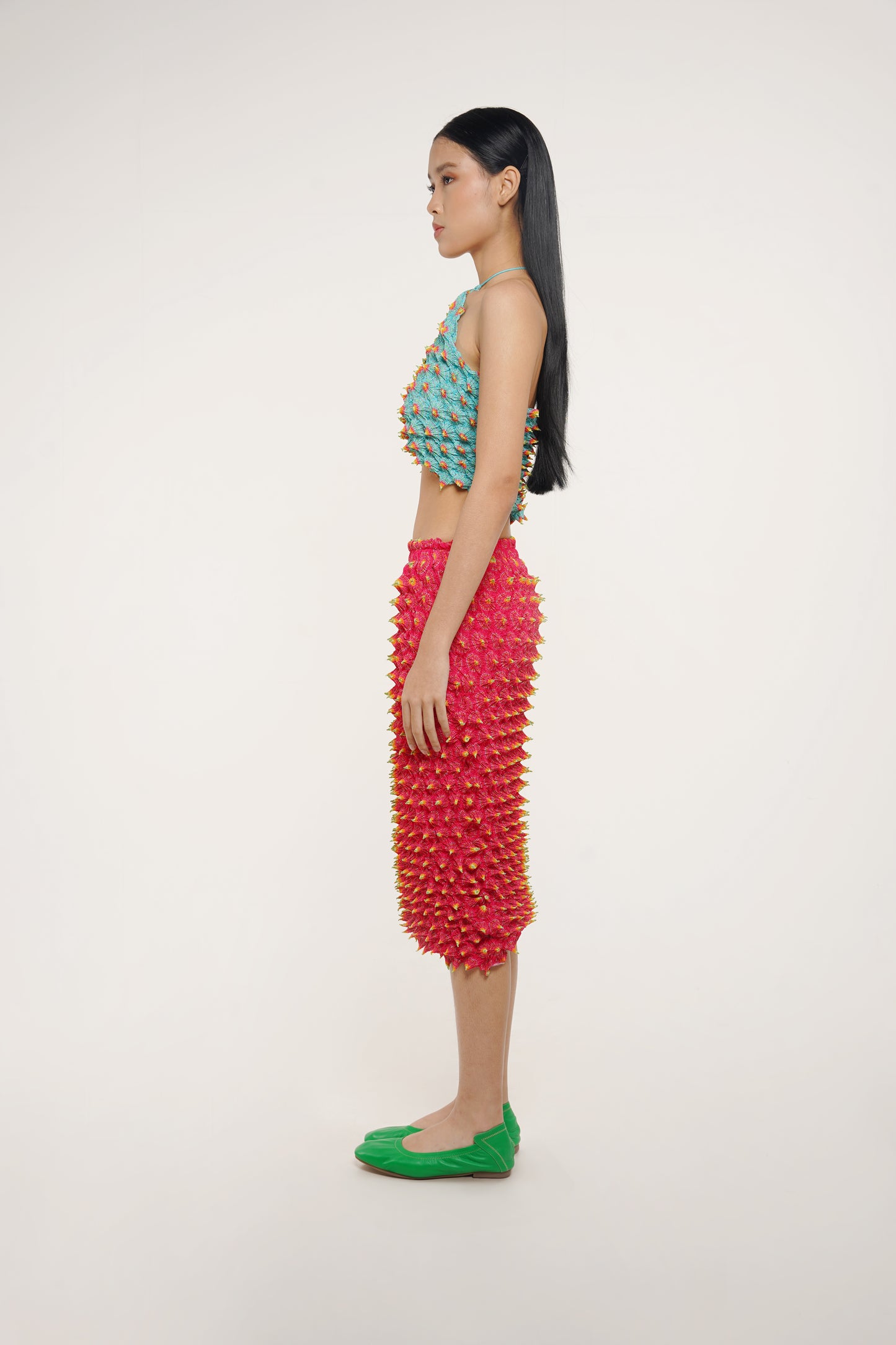 FUGU LONG SKIRT MAGENTA (PRE-ORDER)