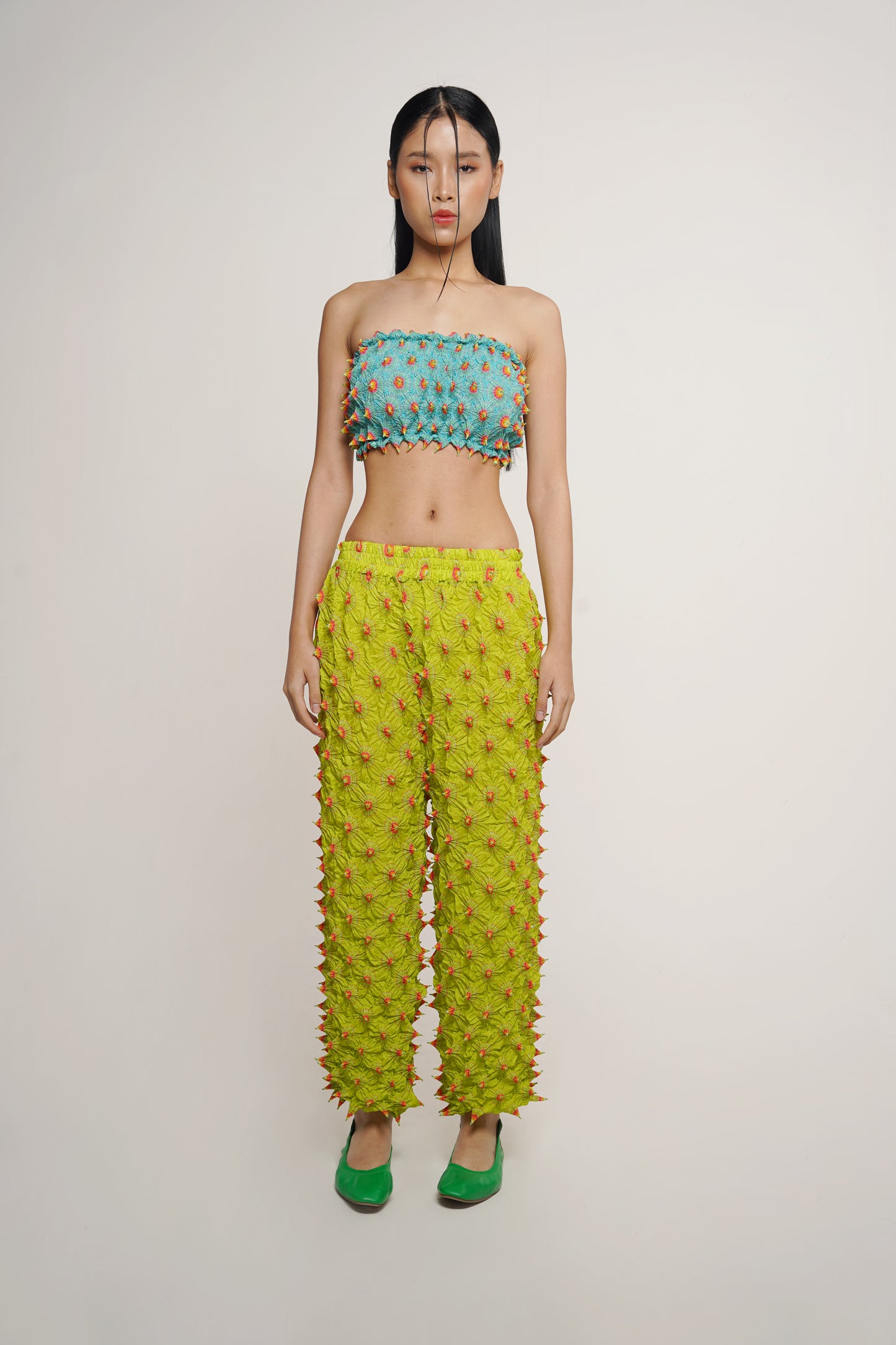 FUGU SPACED PANTS LIME (PRE-ORDER)