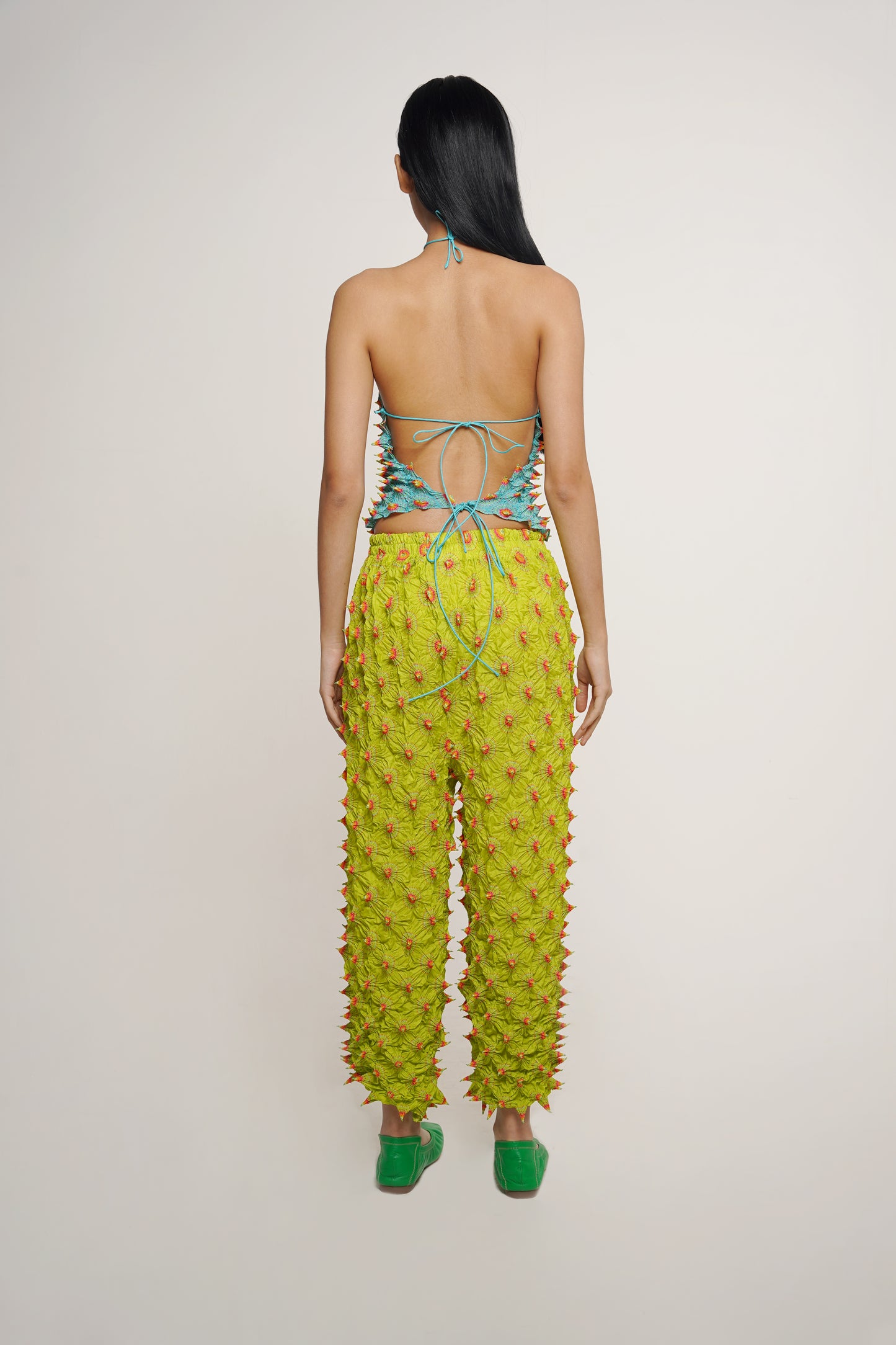 FUGU SQUARE HALTER TOP AQUA (PRE-ORDER)