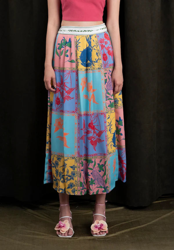BONITO MIDI SKIRT IN RIO PRINT