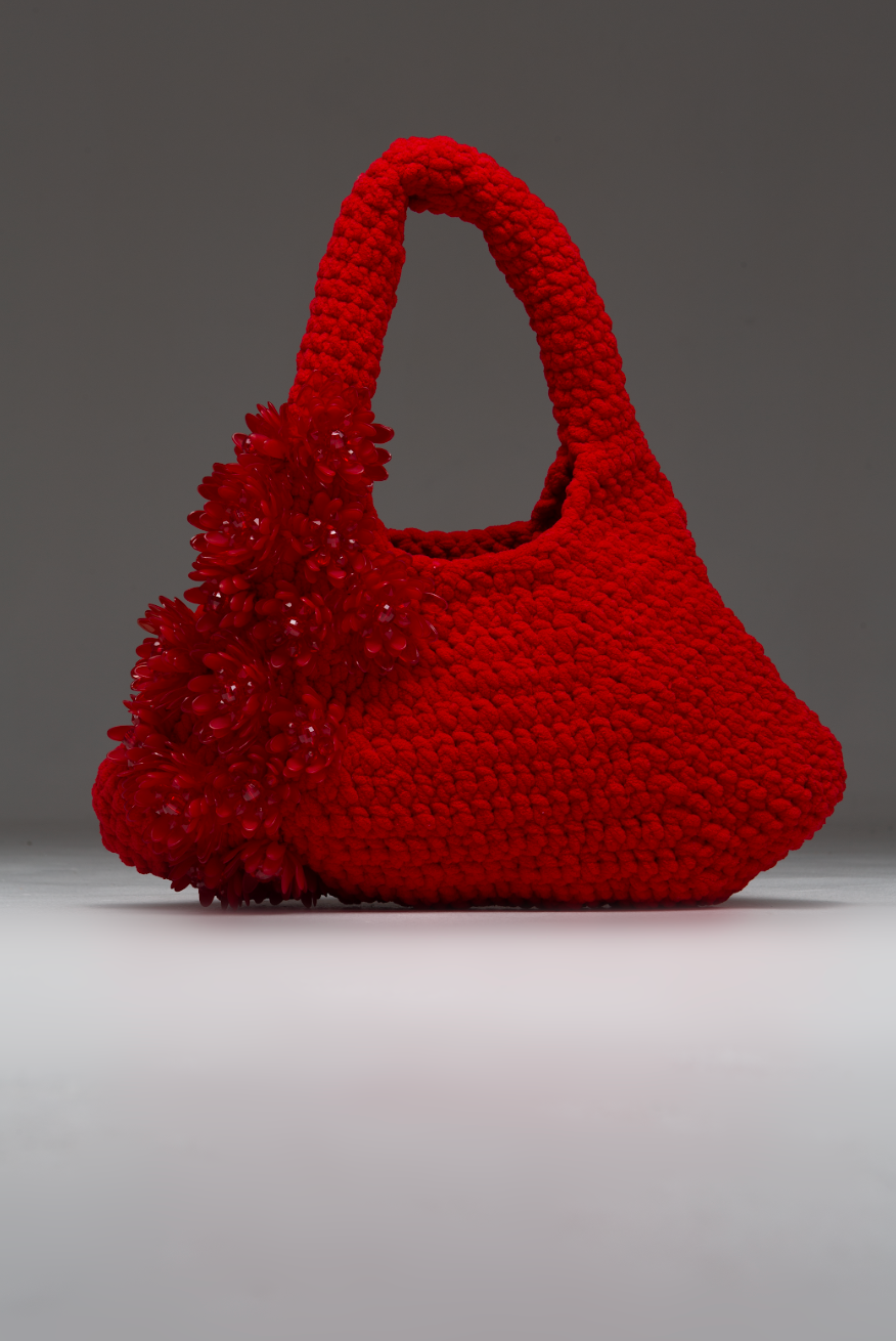 BLOOMING JARDIN HOBO BAG IN RED