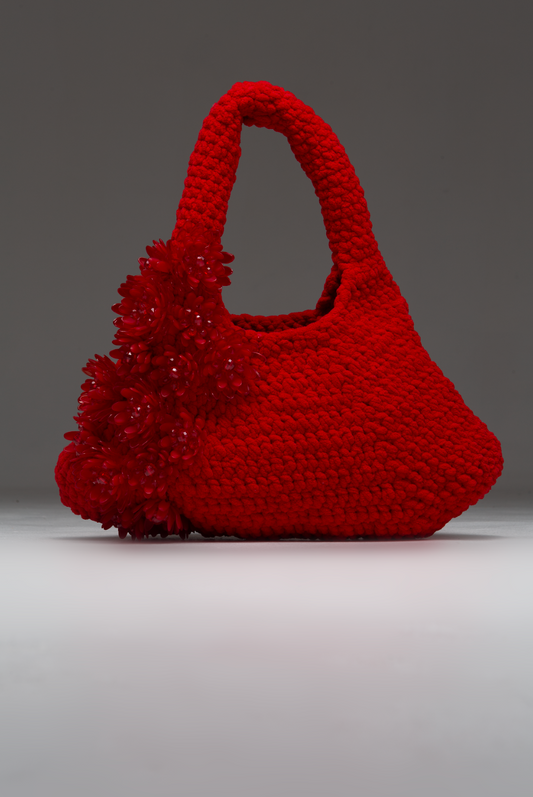 BLOOMING JARDIN HOBO BAG IN RED
