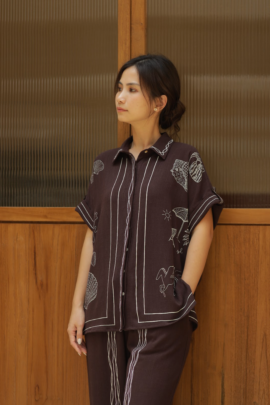 REESE SHIRT DARK BROWN