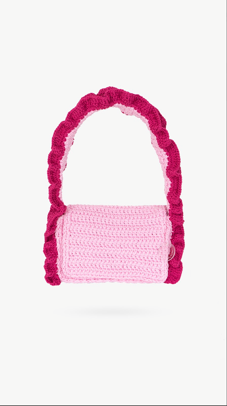 RUFFLE SHOULDER BAG - STARFISH PINK (PRE-ORDER)