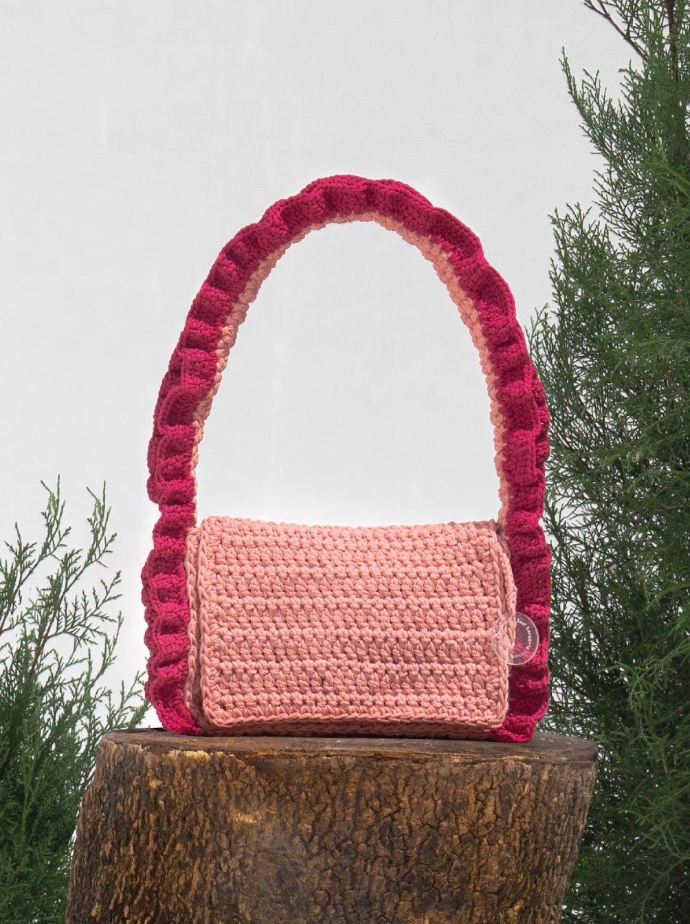 RUFFLE SHOULDER BAG - STARFISH PINK (PRE-ORDER)