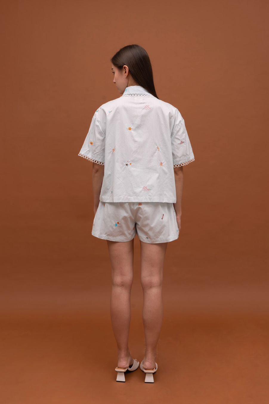 JUDITH SHIRT STRIPE BLUE EMBRO