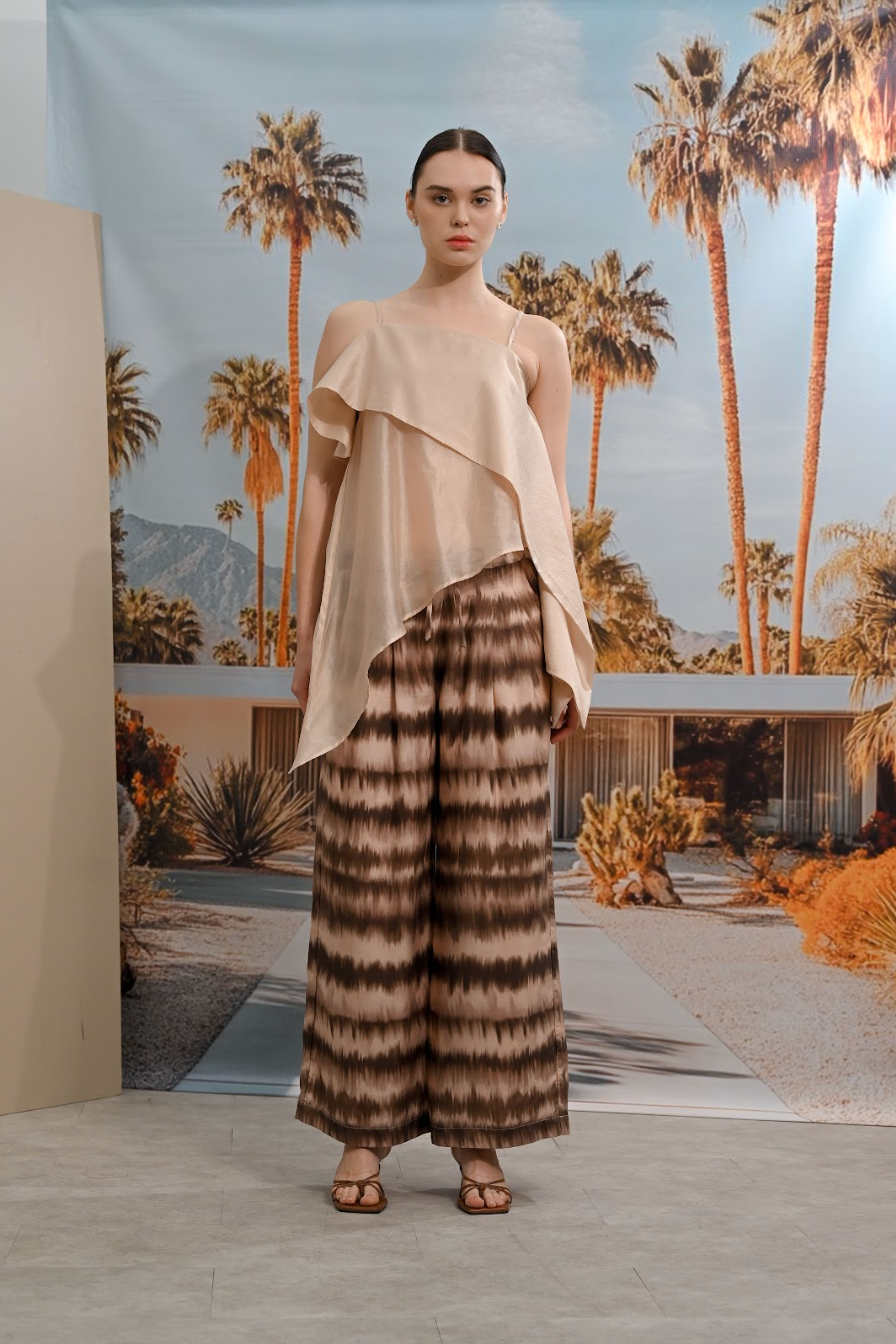PAOLA PANTS TIEDYE DARK BROWN
