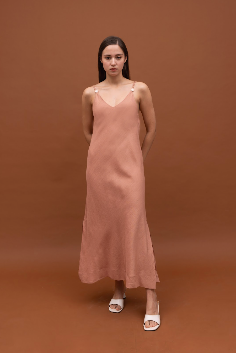 MAUDE DRESS CLAY ROSE
