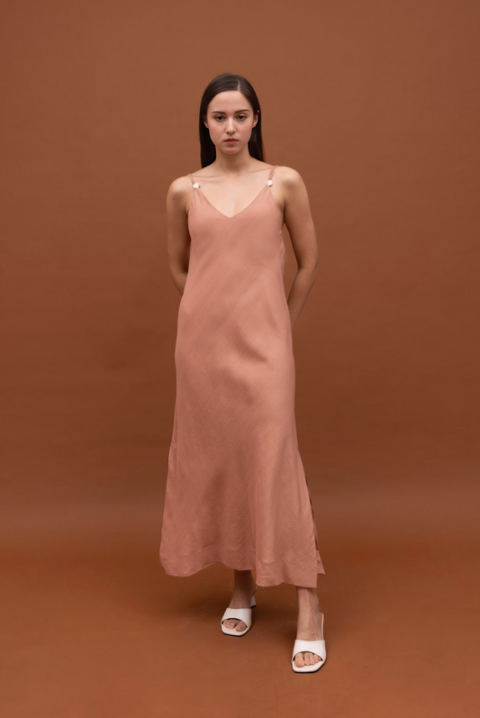 MAUDE DRESS CLAY ROSE