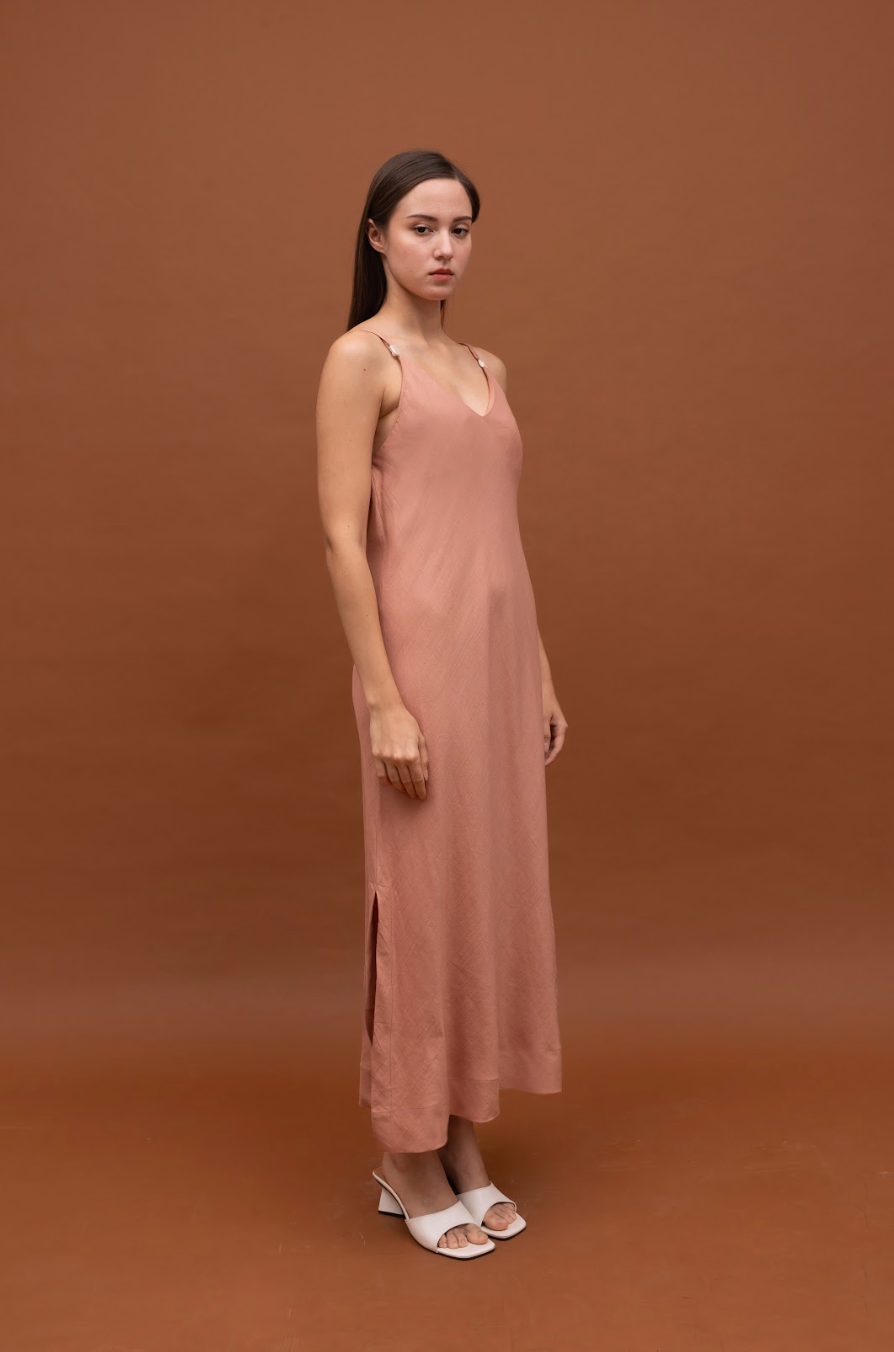 MAUDE DRESS CLAY ROSE