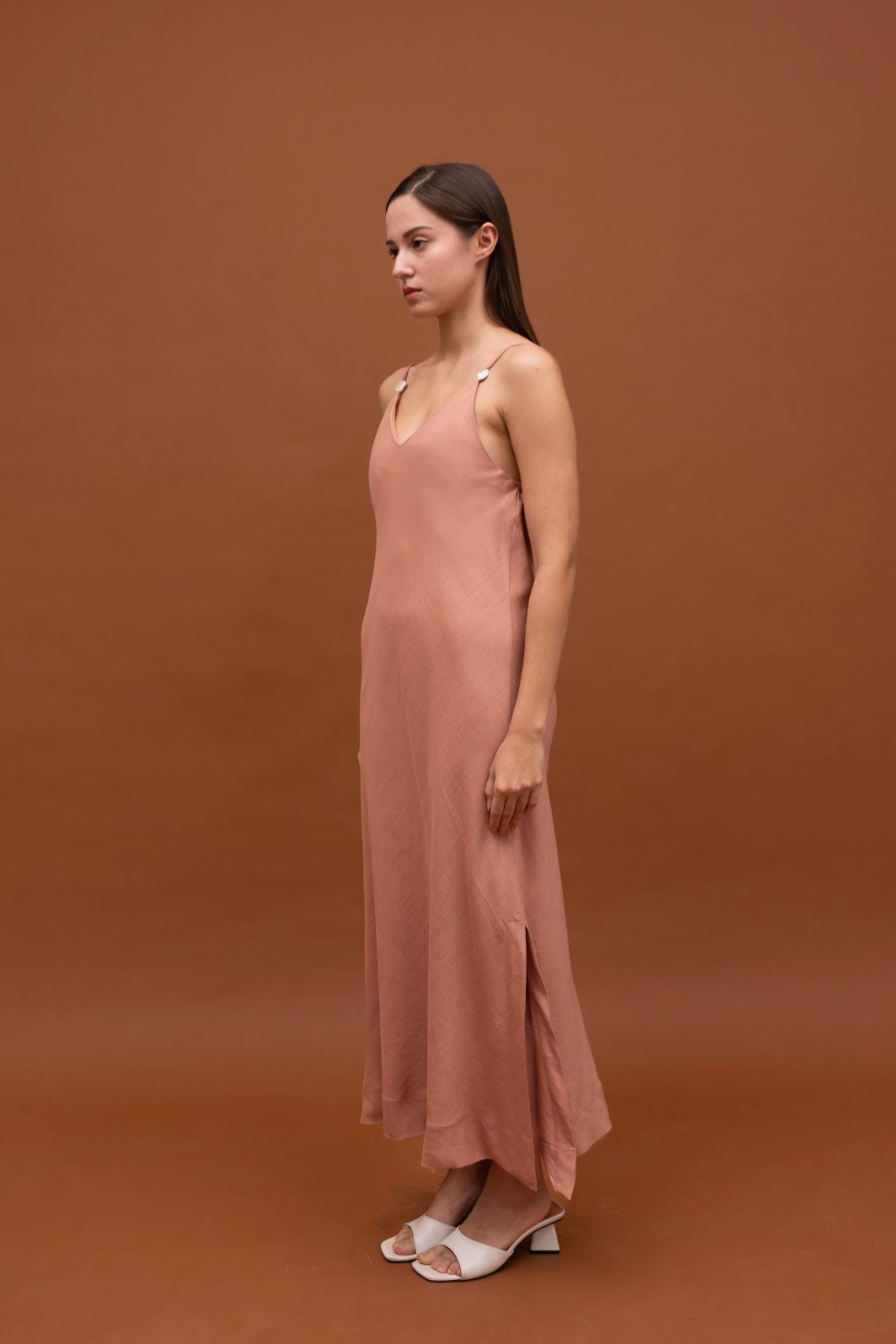 MAUDE DRESS CLAY ROSE