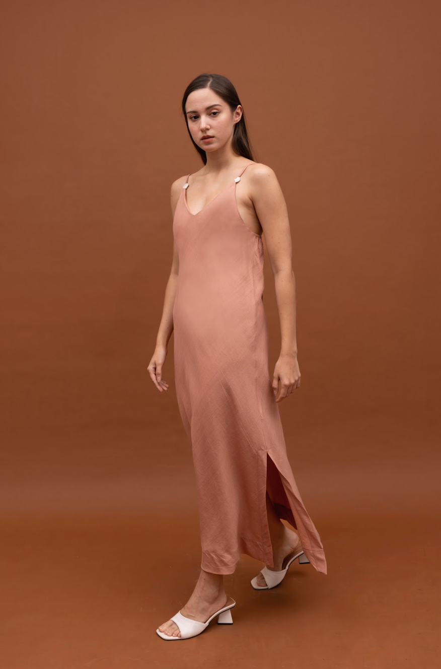 MAUDE DRESS CLAY ROSE