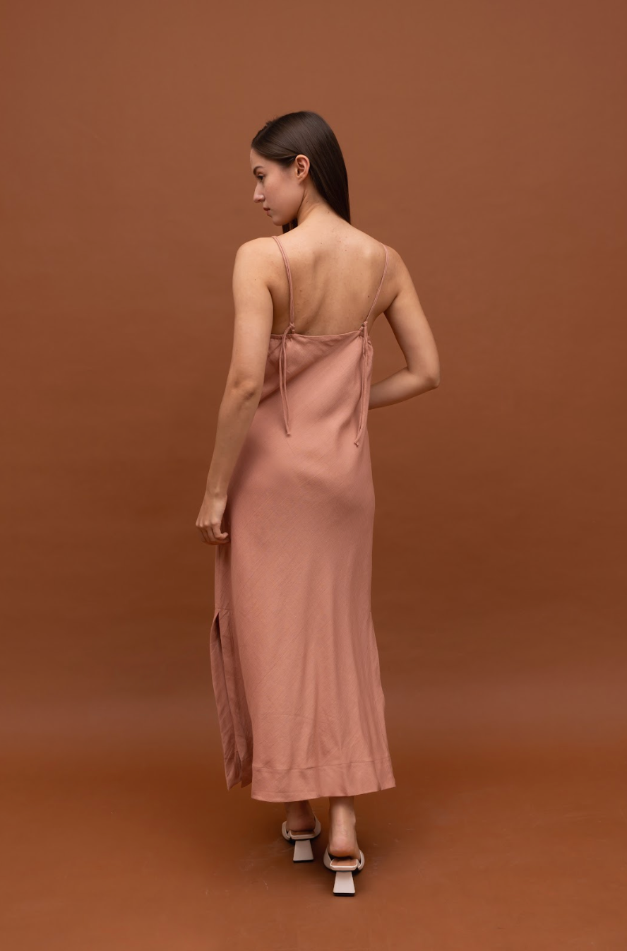 MAUDE DRESS CLAY ROSE