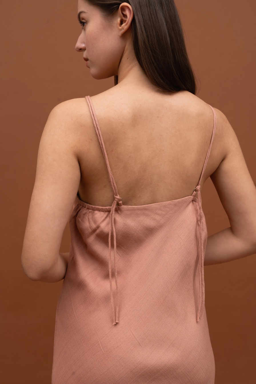 MAUDE DRESS CLAY ROSE