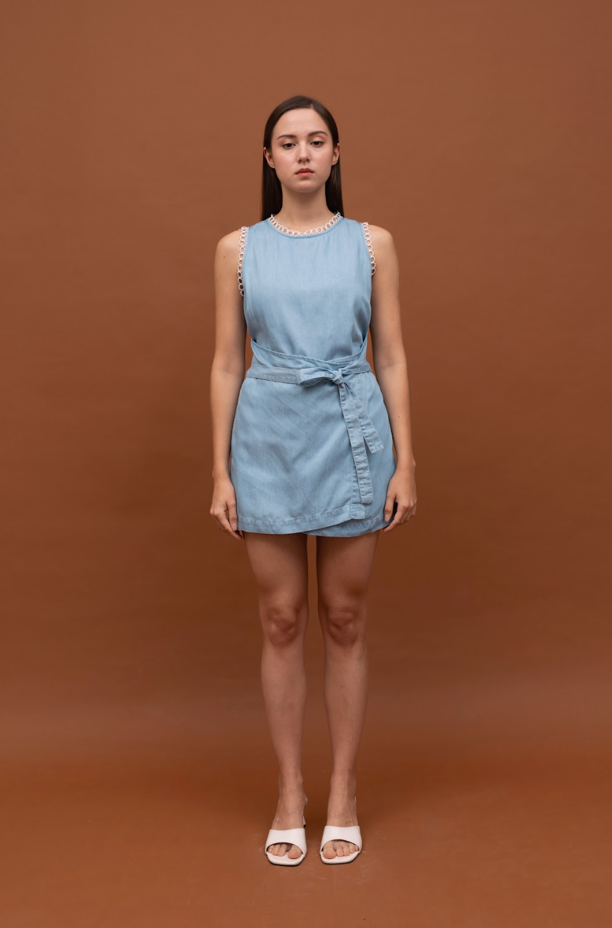 JILLY ROMPER LIGHT DENIM BLUE