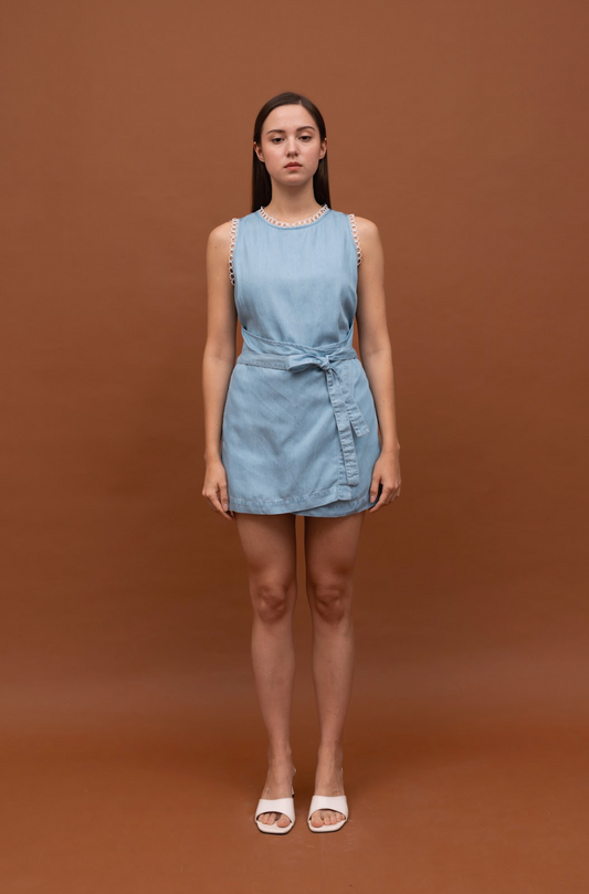 JILLY ROMPER LIGHT DENIM BLUE