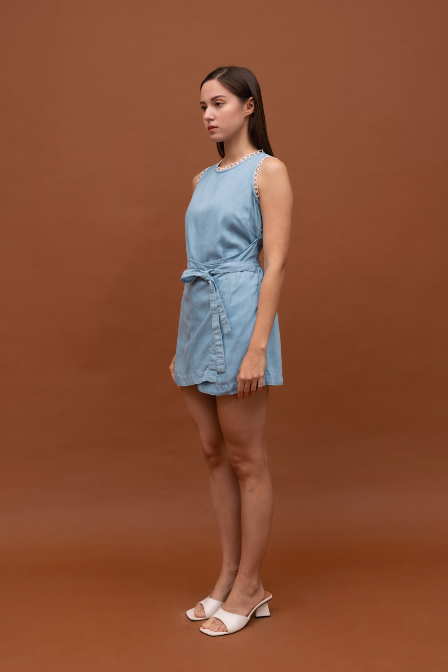 JILLY ROMPER LIGHT DENIM BLUE