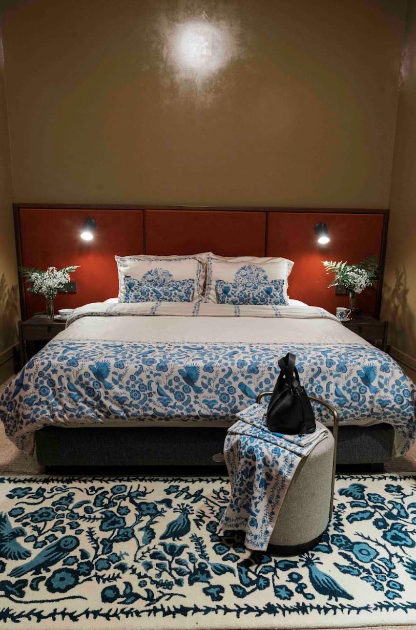 PURANA HOME DUVET COVER SET 260x30 BIRDS OF PARADISE - OFF WHITE