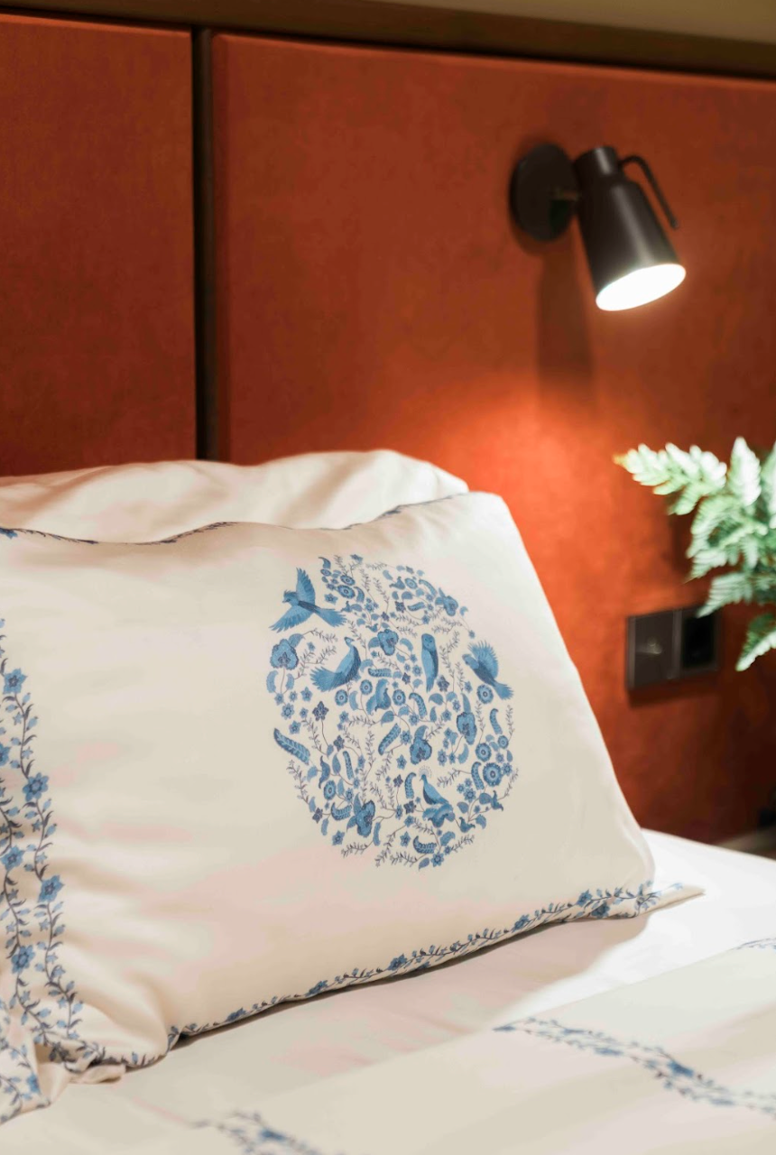 PURANA HOME DUVET COVER SET 260x30 BIRDS OF PARADISE - OFF WHITE