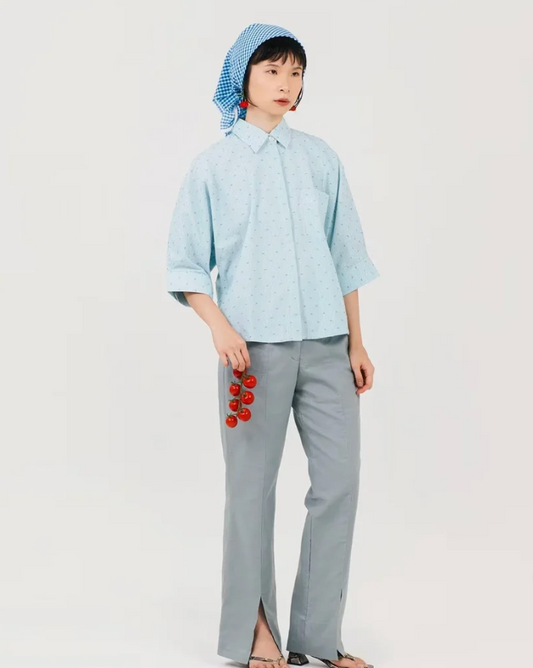 JARDIN SHIRT GREEN BLUE