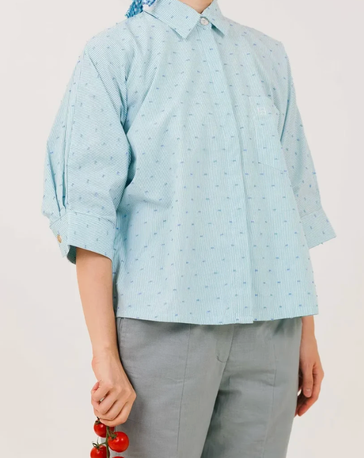 JARDIN SHIRT GREEN BLUE