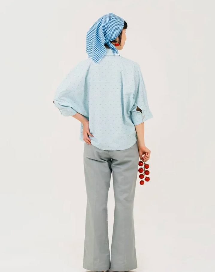 JARDIN SHIRT GREEN BLUE