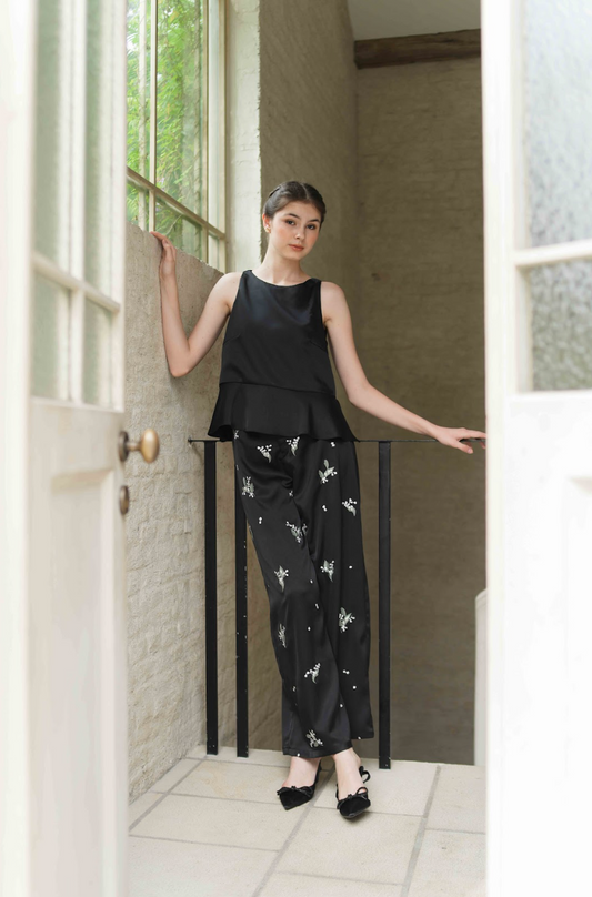 BIJOU EMBROIDERY PANTS