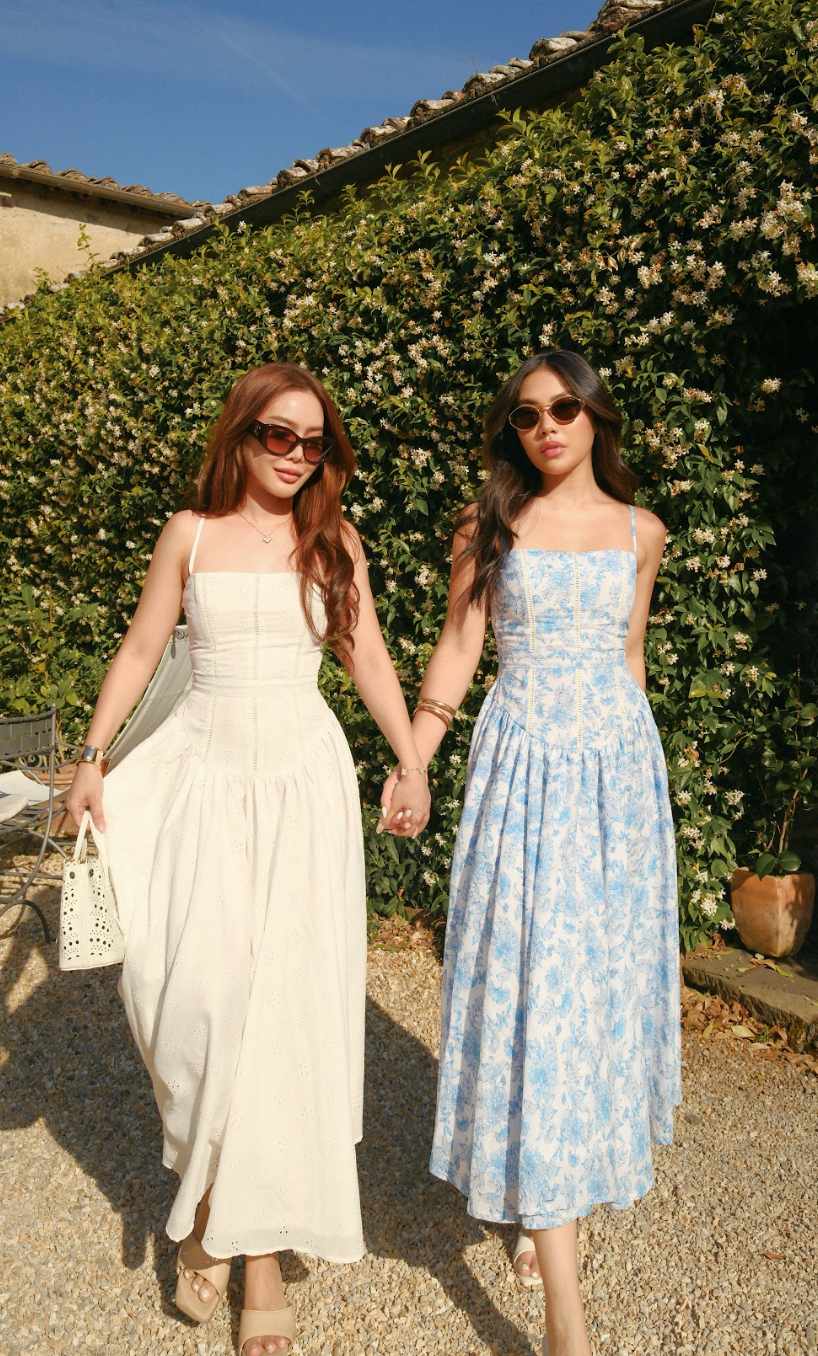 VIVIENNE DRESS - BLUE HYDRANGEA