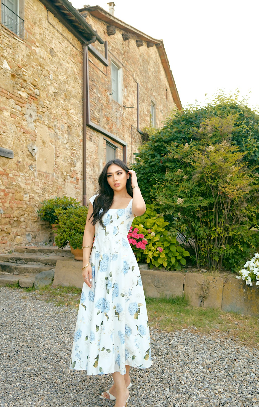 JULIETTE DRESS - BLUE HYDRANGEA