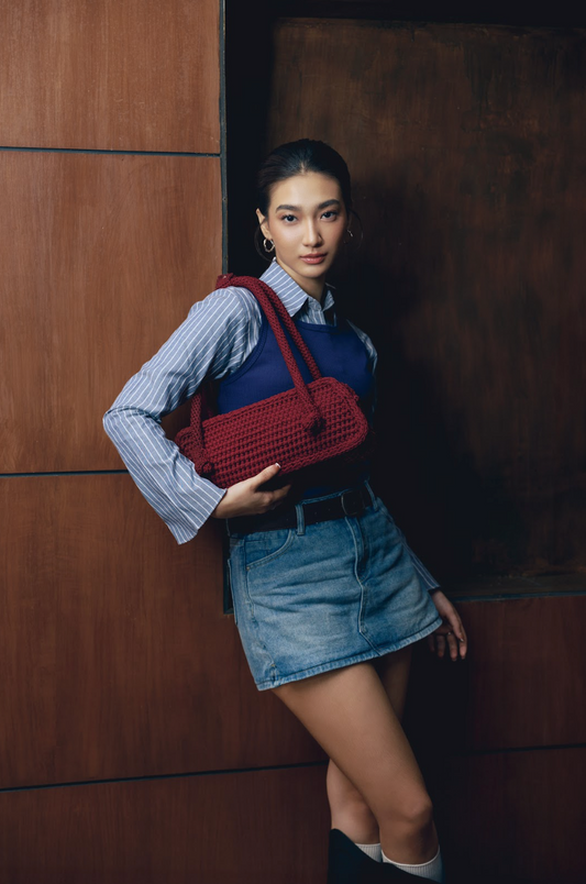 COLLECTION 08:00 - RED WINE LONG PURSE (PRE-ORDER)