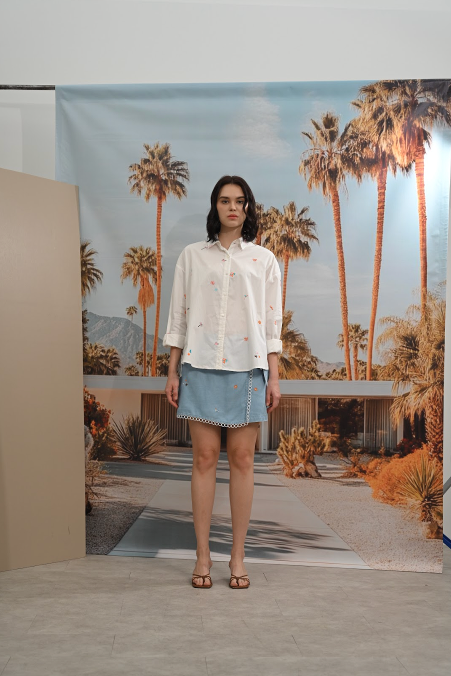 JUDITH SKORT LIGHT DENIM BLUE