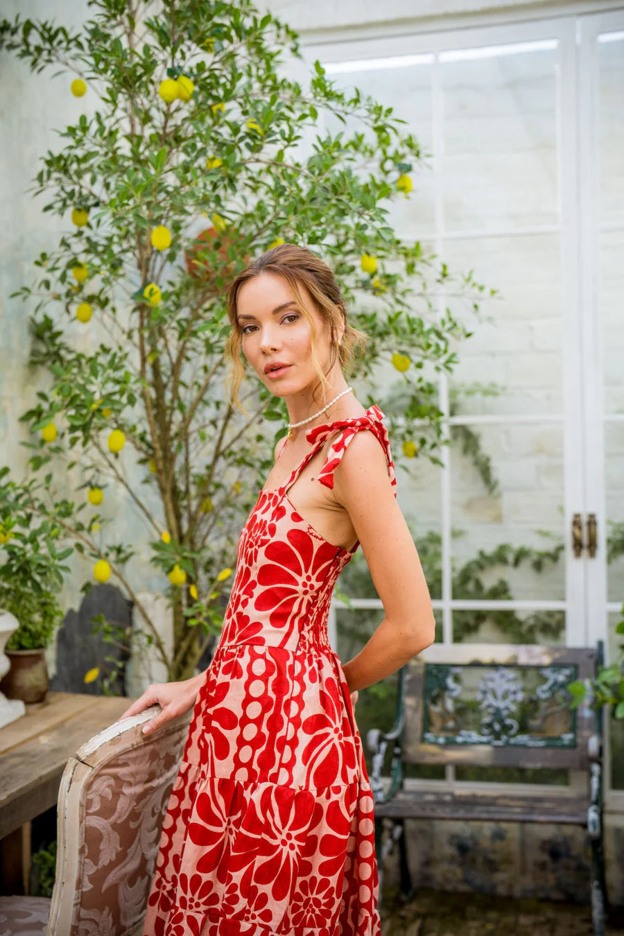 NATALI DRESS - SAMARA RED FLOWER