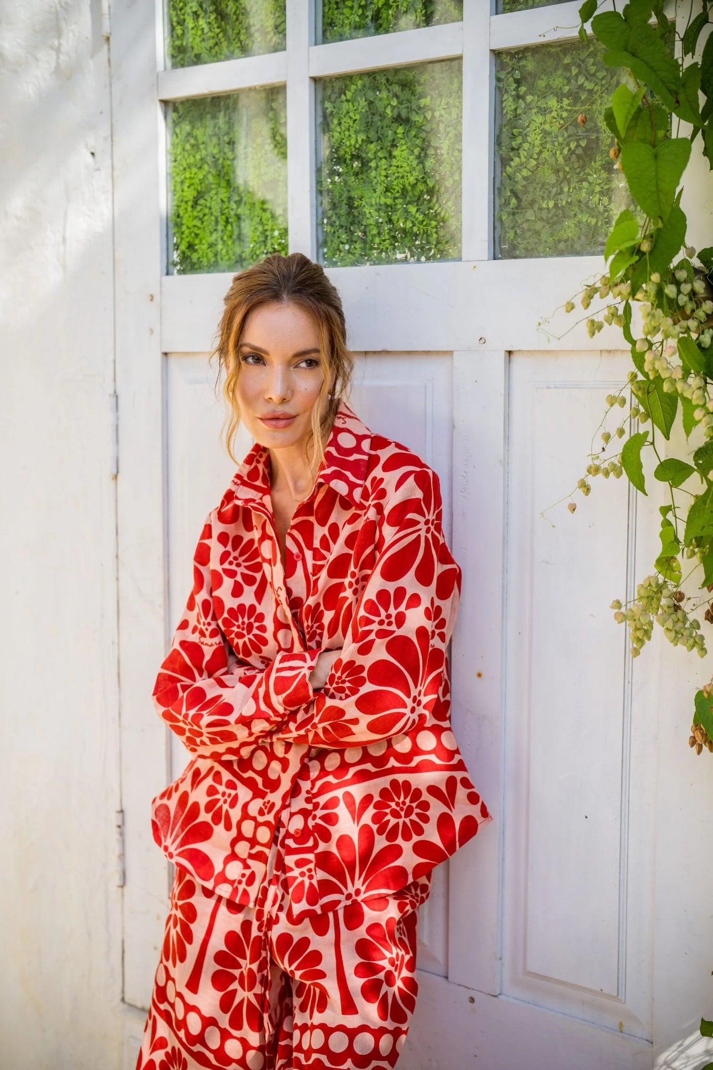 SAESHA TOP - SAMARA RED FLOWER