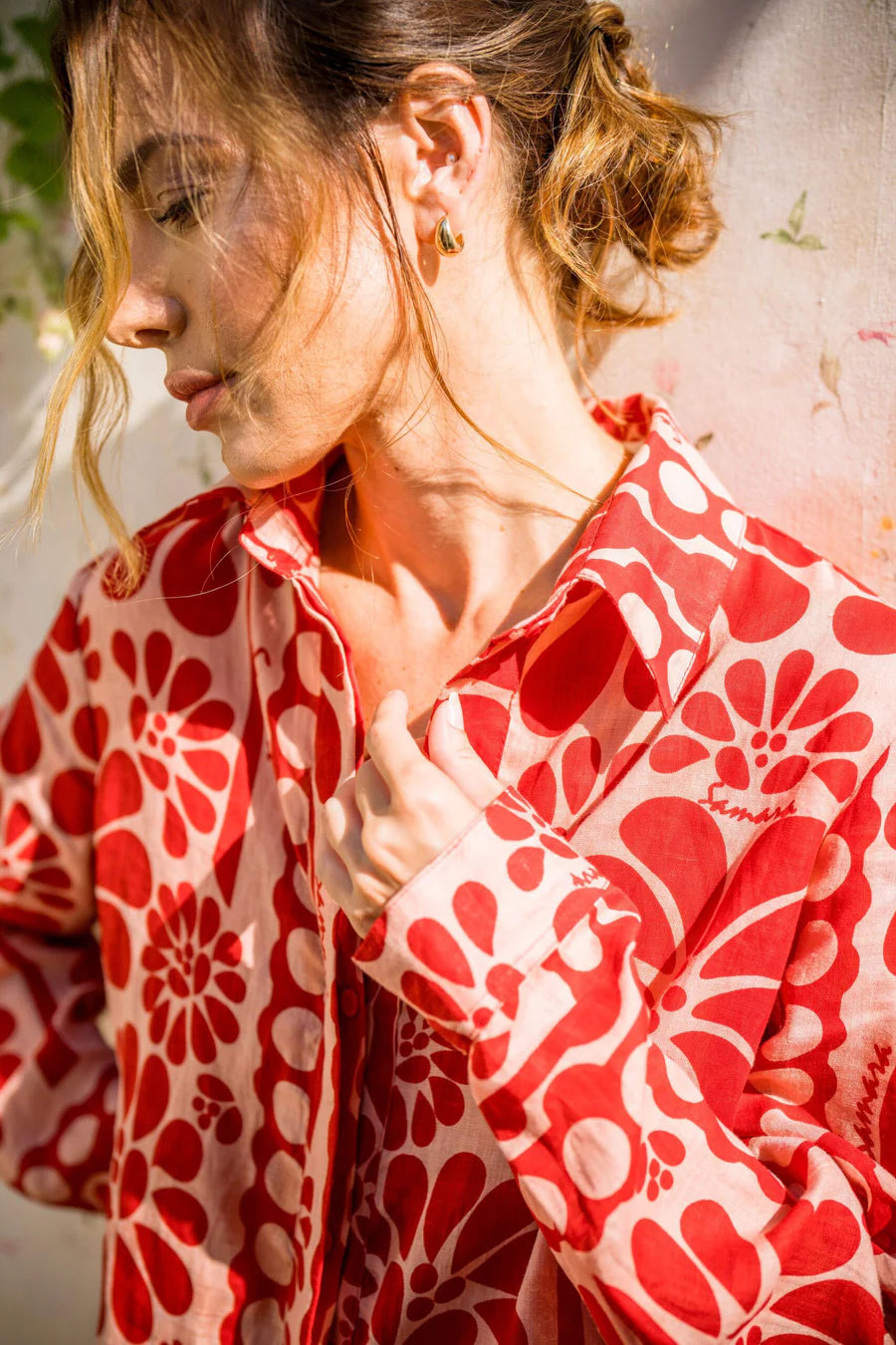 SAESHA TOP - SAMARA RED FLOWER