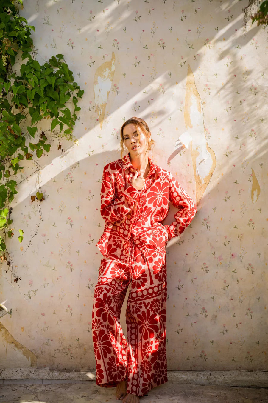 LOPIKA PANTS - SAMARA RED FLOWER