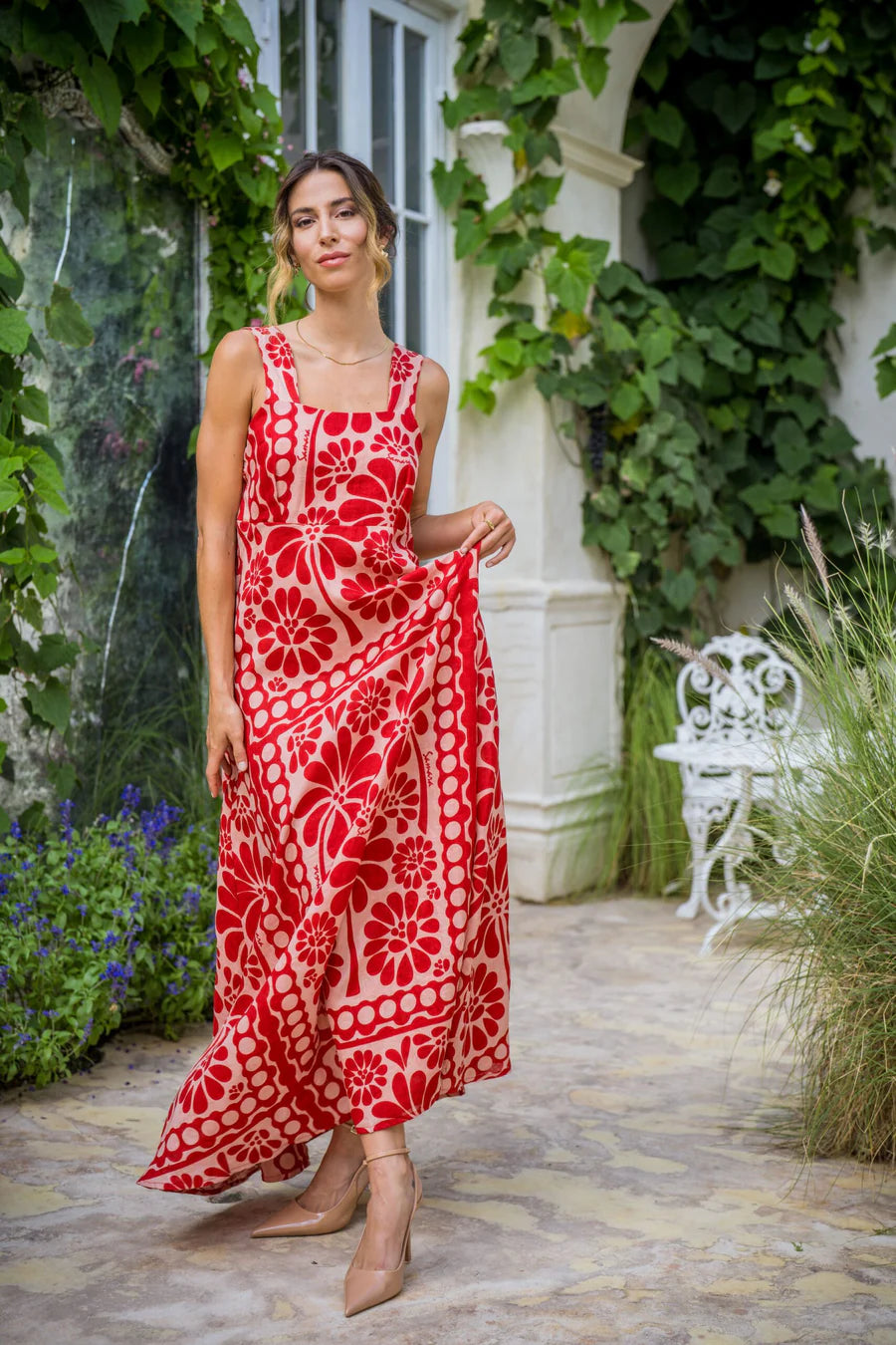 MANIKA DRESS - SAMARA RED FLOWER