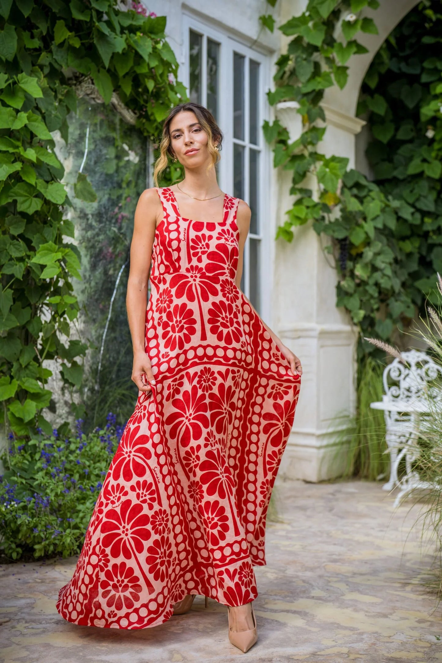 MANIKA DRESS - SAMARA RED FLOWER