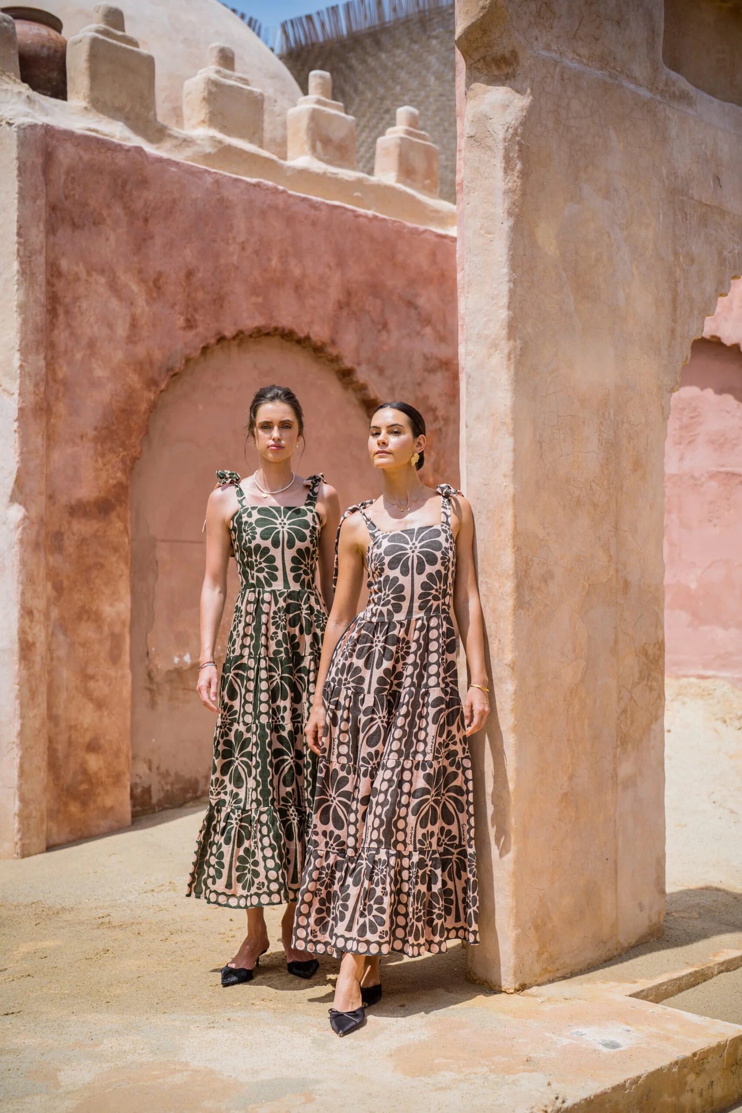 NATALI DRESS - SAMARA GREEN FLOWER