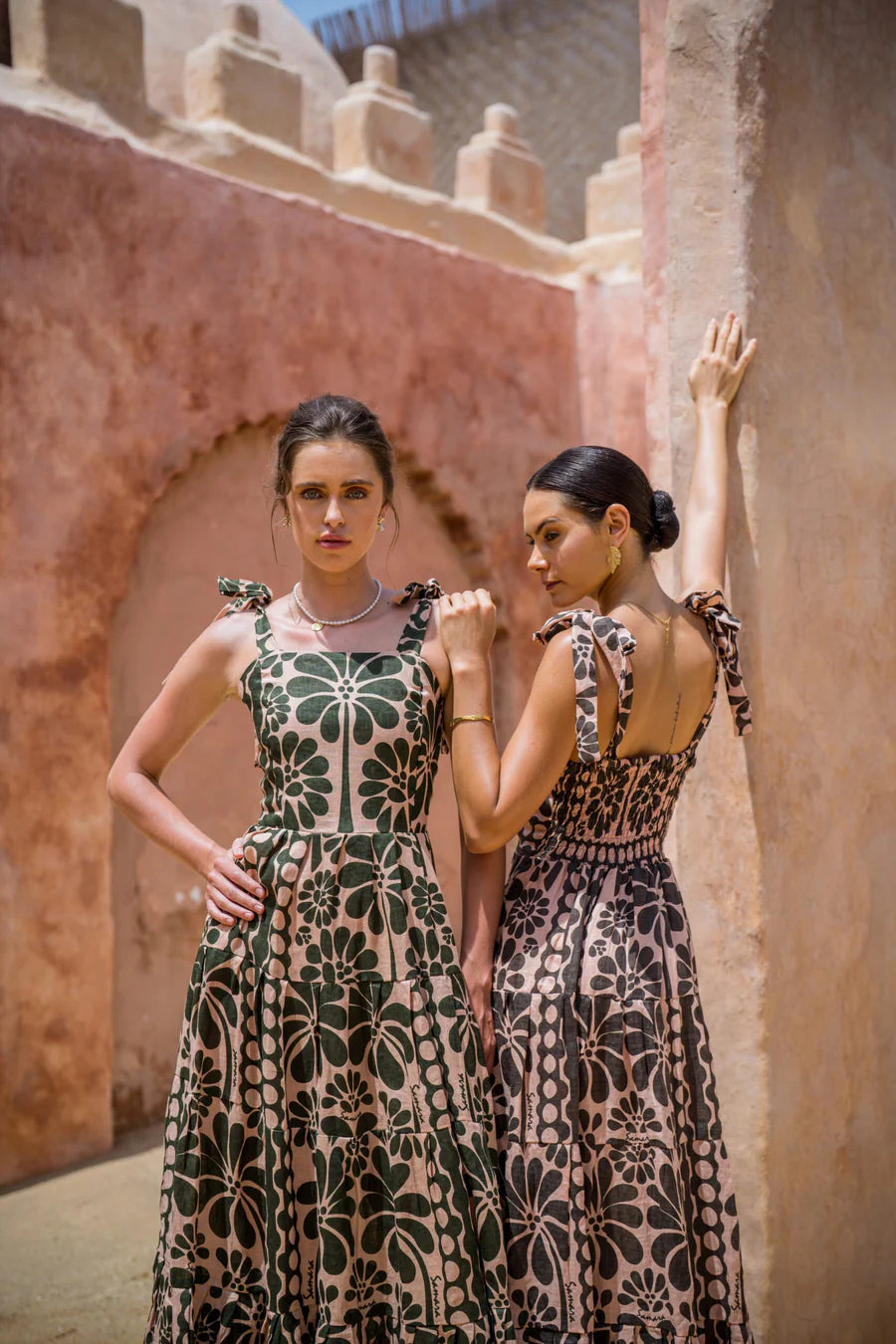 NATALI DRESS - SAMARA GREEN FLOWER