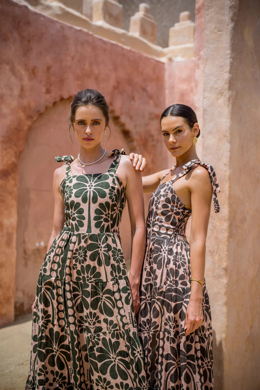 NATALI DRESS - SAMARA ASH GRAY FLOWER