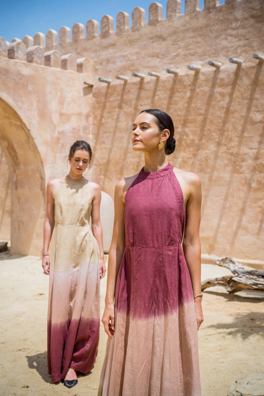 AMARA DRESS - WINE GRADATION