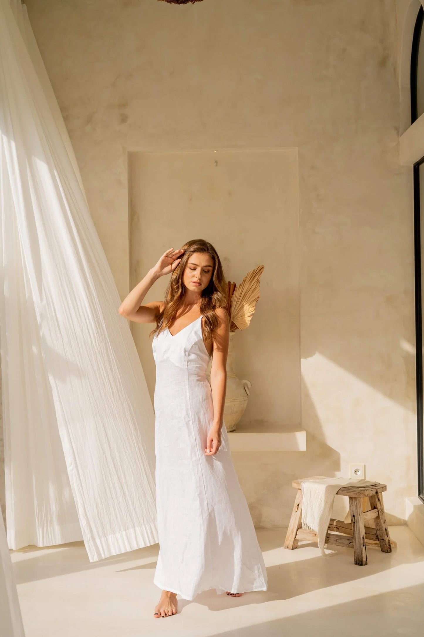 NALIN AMBAR DRESS - WHITE