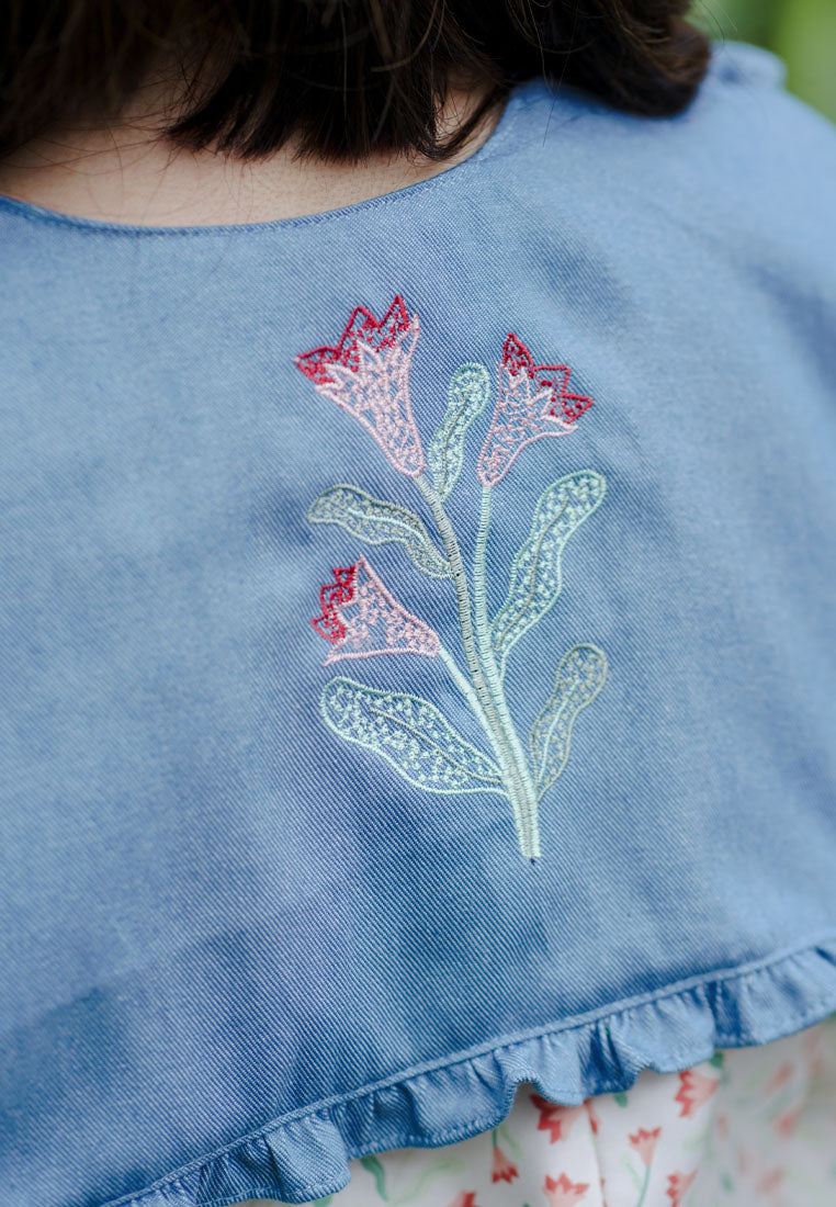 NONAETAL X IFY ALYSSA PELITA LARA DENIM BIB DENIM BLUE