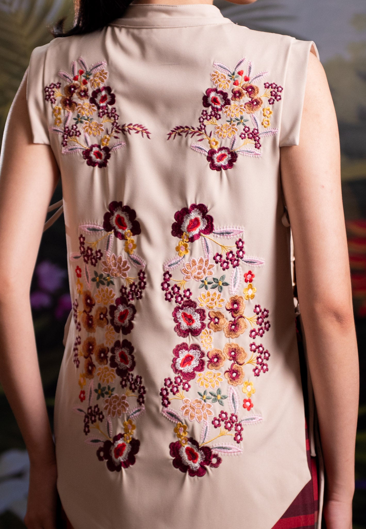 NONAETAL AURANTIA WHISPER EMBROIDERY VEST WINTER CREAM